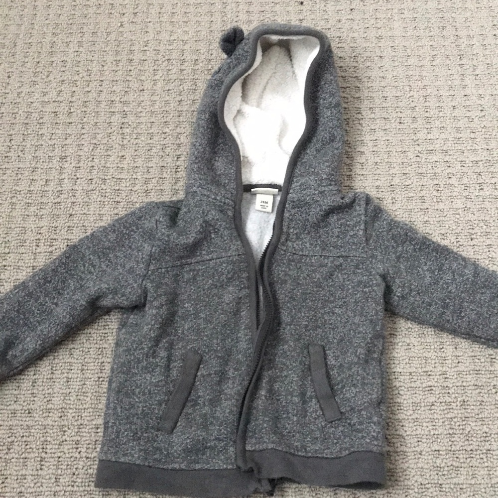 Gray zip up jacket